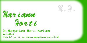 mariann horti business card